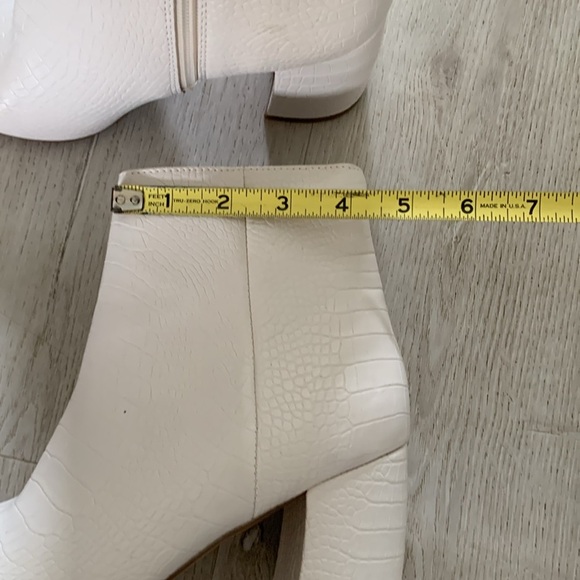 Steve Madden Nadalie Booties crocs textured pointy toe heels classic zipper - Picture 6 of 13